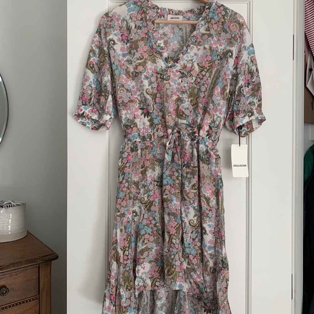 NWT Zadig & Voltaire  floral mini dress size medium